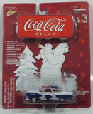 2003 Playing Mantis Johnny Lightning Coca-Cola Coke 1955 Ford Crown Victoria Dark Blue and White 1:64 Scale Die Cast Toy Car Vehicle New in Package