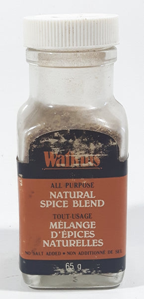 Vintage Watkin's All Purpose Natural Spice Blend 4 1/2" Tall Glass Spice Jar