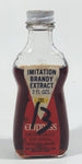 Vintage Empress Imitation Brandy Extract 2 FL Oz.  4 1/2" Tall Glass Spice Jar