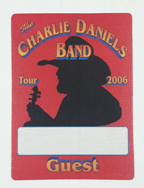 2006 The Charlie Daniels Band Tour 2006 Guest Sticker Satin Back Stage Pass
