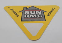 1988 Otto Rush Artist Management Run DMC Run's House Tour Working Yellow Triangle Shaped Sticker Satin Back Stage Pass