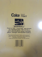 Vintage 1990 Coca-Cola Baseball 1907 Advertisement Red Metal Beverage Serving Tray