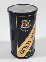 Vintage Thomas Adams Distillers Ltd Gold Stripe Canadian Whiskey 4 3/4" Tall Beer Can Shaped AM Radio