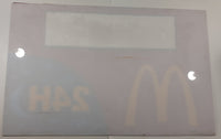 McDonald's 24H Open 24 Hours Large 23 1/2" x 37" Original Plexiglass Sign
