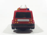 Ladder Fire Truck Red Plastic Pull Back Die Cast Toy Car Vehicle