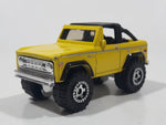 2010 Matchbox Camping Adventure Ford Bronco 4x4 1972 Yellow Die Cast Toy Car Vehicle