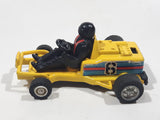 Go Kart Race Car #6 with Driver Yellow Pull Back Die Cast Toy Car Vehicle