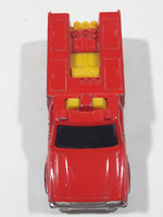 1986 Hot Wheels Workhorses Rescue Ranger Red Fire Truck Die Cast Toy Car Vehicle - Yellow lights