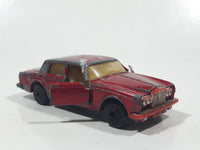 Vintage 1979 Lesney Matchbox Superfast No. 39 Rolls Royce Silver Shadow II Dark Red Die Cast Toy Car Vehicle with Opening Doors