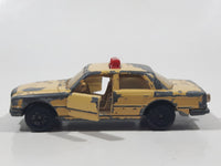 Vintage 1979 Lesney Matchbox Superfast No. 56 Mercedes 450 SEL Taxi Cab Sand Yellow Tan Die Cast Toy Car Vehicle with Opening Doors Made in England