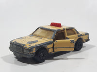 Vintage 1979 Lesney Matchbox Superfast No. 56 Mercedes 450 SEL Taxi Cab Sand Yellow Tan Die Cast Toy Car Vehicle with Opening Doors Made in England