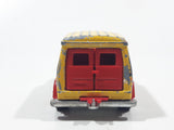 Majorette No. 279 / 234 Fourgon Van Racing Team Yellow Red 1/65 Scale Die Cast Toy Car Vehicle with Opening Rear Doors