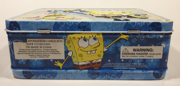 SpongeBob SquarePants Stinking Tongue Out 7.625 Square Metal Tin  Lunchbox!NEW!