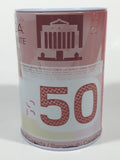 Canada $50 Dollar Bill 4 3/4" Tall Tin Metal Coin Bank