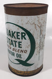 Vintage Quaker State Super Blend Motor Oil 1 Imperial Quart Metal Can