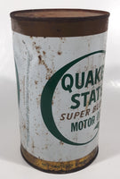 Vintage Quaker State Super Blend Motor Oil 1 Imperial Quart Metal Can