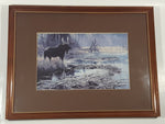 1980 Robert Bateman Autumn Overture - Moose Wildlife Cardboard Cut Out Art Print 13 1/4" x 17 1/4"
