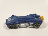 2019 Hot Wheels Experimotors Slide Kick Dark Blue Die Cast Toy Car Vehicle