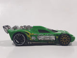 2014 Hot Wheels Track Builder Spine Busters Green Die Cast Toy Car Vehicle