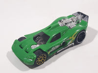 2014 Hot Wheels Track Builder Spine Busters Green Die Cast Toy Car Vehicle