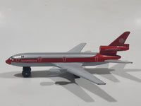 Vintage 1988 Matchbox Skybusters SB 13 DC 10 Aeromexico Silver and Red Die Cast Toy Jumbo Jet Airplane Made in Macau