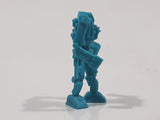 Autobots Transformers Style Blue Miniature 1 1/8" Tall Toy Figure in Vending Machine Capsule