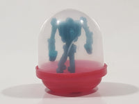 Autobots Transformers Style Blue Miniature 1 1/8" Tall Toy Figure in Vending Machine Capsule