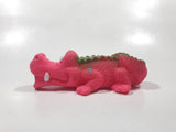 Pink Rubber Alligator Crocodile 3 1/2" Long Toy Figure