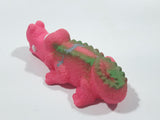 Pink Rubber Alligator Crocodile 3 1/2" Long Toy Figure