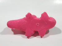 Pink Rubber Alligator Crocodile 3 1/2" Long Toy Figure