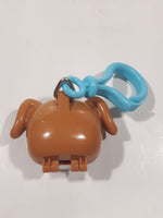 2004 Hasbro OddzOn Brown Dog 2 3/8" Wide Plastic Opening Keyring Clip