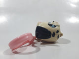 2004 Hasbro OddzOn White Spotted Dog 2 3/8" Wide Plastic Opening Keyring Clip