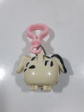 2004 Hasbro OddzOn White Spotted Dog 2 3/8" Wide Plastic Opening Keyring Clip