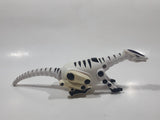 2005 McDonald's Wowwee Robopet Roboreptile White with Black Stripes 7" Long Plastic Toy Figure