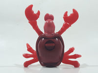 1996 McDonald's Disney Little Mermaid Sebastian Crab 3 1/4" Tall Plastic Wind Up Moving Toy Figure