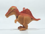 Orange Dinosaur T-Rex Tyrannosaurus Rex with Lights and Sound 4" Long Plastic Toy Figure