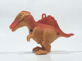 Orange Dinosaur T-Rex Tyrannosaurus Rex with Lights and Sound 4" Long Plastic Toy Figure