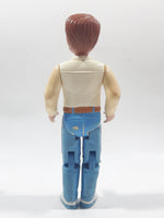 1993 F-P Fisher Price Loving Family Dad in White Shirt and Blue Pants 5 3/4" Tall Toy Figure