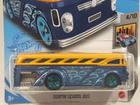 2021 Hot Wheels HW Metro Surfin' School Bus Dark Blue and Yellow Die Cast Toy Car Vehicle New in Package