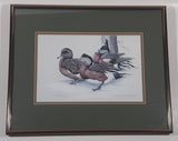 Ducks Unlimited Artist Art Lamay "Wintering Widgeons" 11" x 13" Framed Wildlife Art Print