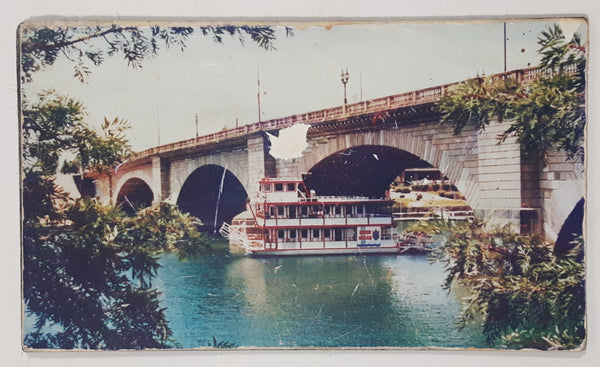 Arched Stone Bridge with Ferry Underneath 2" x 3 1/2" Fridge Magnet Travel Souvenir
