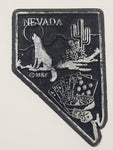 M&F Nevada State Shaped Black and Silver 1 5/8" x 2 1/2" Fridge Magnet Travel Souvenir