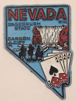 Nevada State Shaped Sagebrush State Carson City Blue 1 5/8" x 2 1/2" Fridge Magnet Travel Souvenir