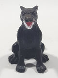 Wolf Animal Pup Look Creature Black 1 3/8" Tall Toy Action Figure