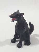 Wolf Animal Pup Look Creature Black 1 3/8" Tall Toy Action Figure