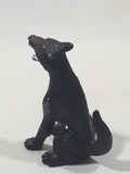 Wolf Animal Pup Look Creature Black 1 3/8" Tall Toy Action Figure