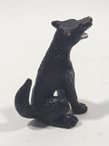 Wolf Animal Pup Look Creature Black 1 3/8" Tall Toy Action Figure