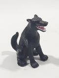 Wolf Animal Pup Look Creature Black 1 3/8" Tall Toy Action Figure