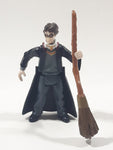 2004 WBEI Harry Potter Hogwarts Uniform with Quidditch Broom Stick Accessory 2 5/8" Tall Toy Action Figure