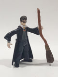 2004 WBEI Harry Potter Hogwarts Uniform with Quidditch Broom Stick Accessory 2 5/8" Tall Toy Action Figure